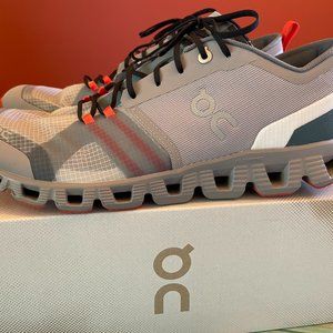 Men's On Cloud X Shift Vapor/Acacia Alloy/Red Running Shoes 10.5 Like New